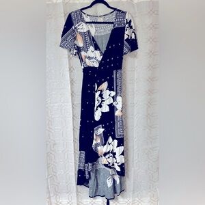 O'Neill Asymmetrical Black and Silver Sequin Sundress